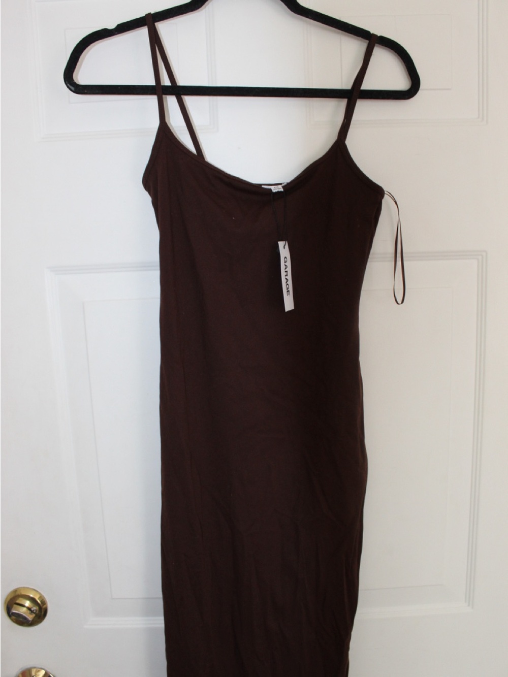Garage Brown Spaghetti Strap Slip Dress